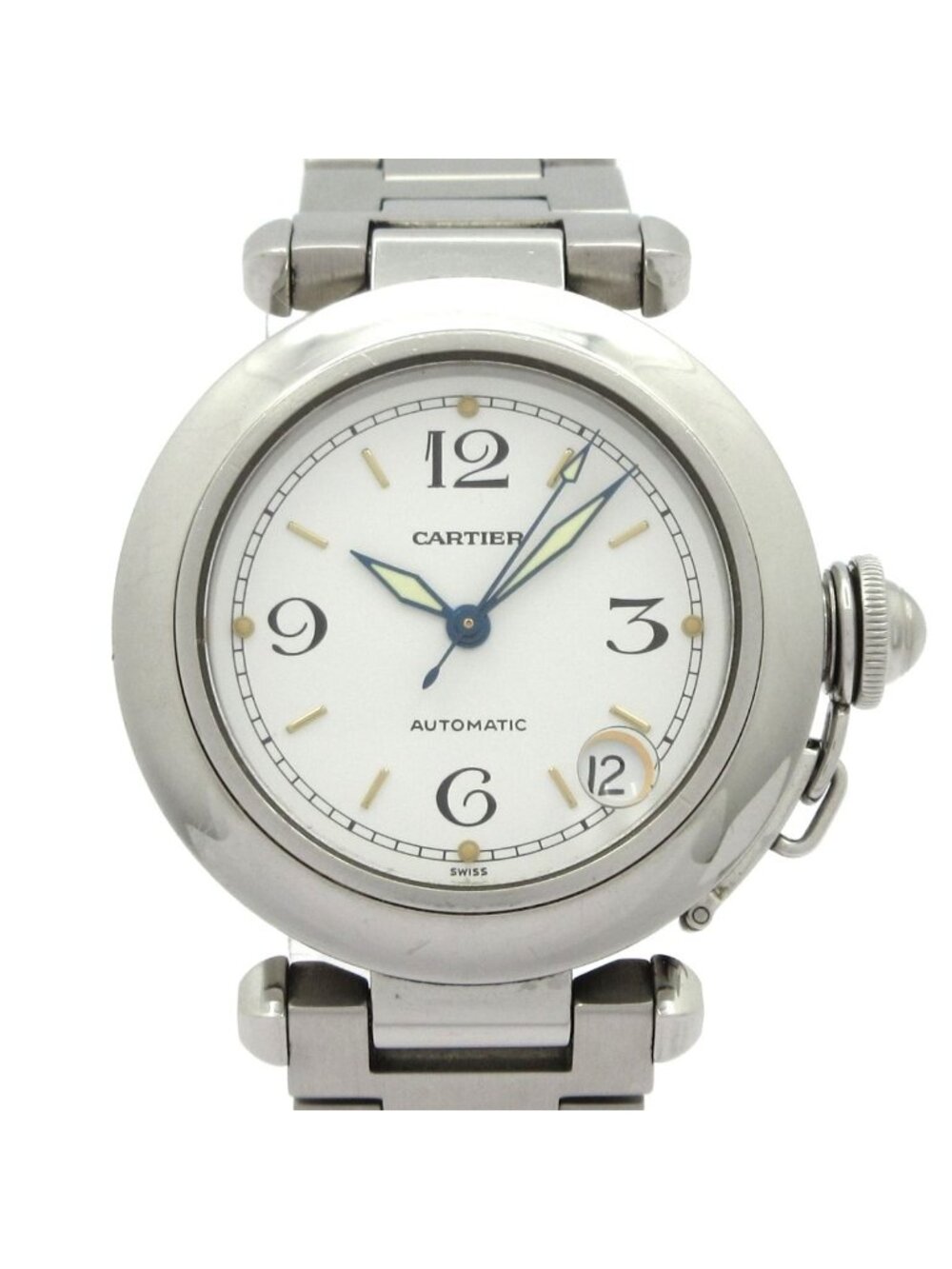 Cartier Watch Pasha C Small Date Boys' SS White